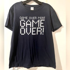 Game Over Dark Blue T-Shirt Sz. M
